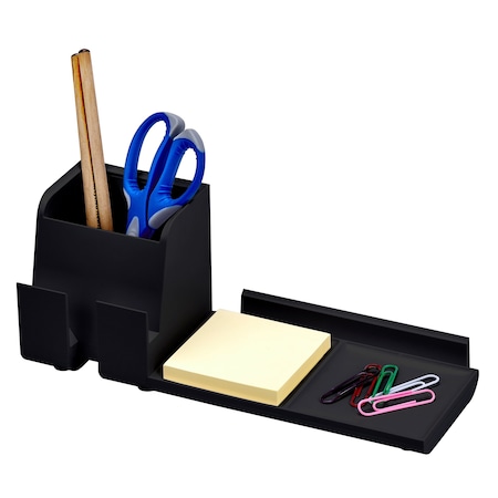 Bostitch Konnect Desk Organizer Power Base with Phone Stand, Black KT2-BASEPHONE-BLK